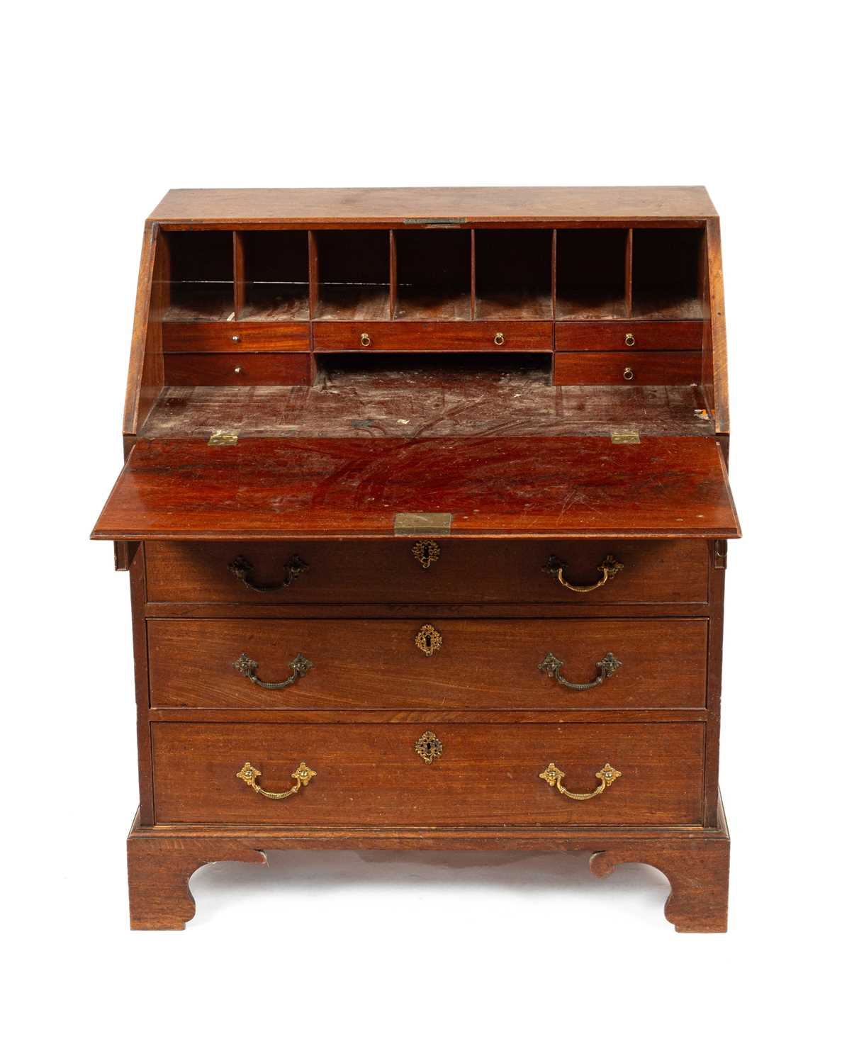 A George III mahogany bureau - Image 2 of 2