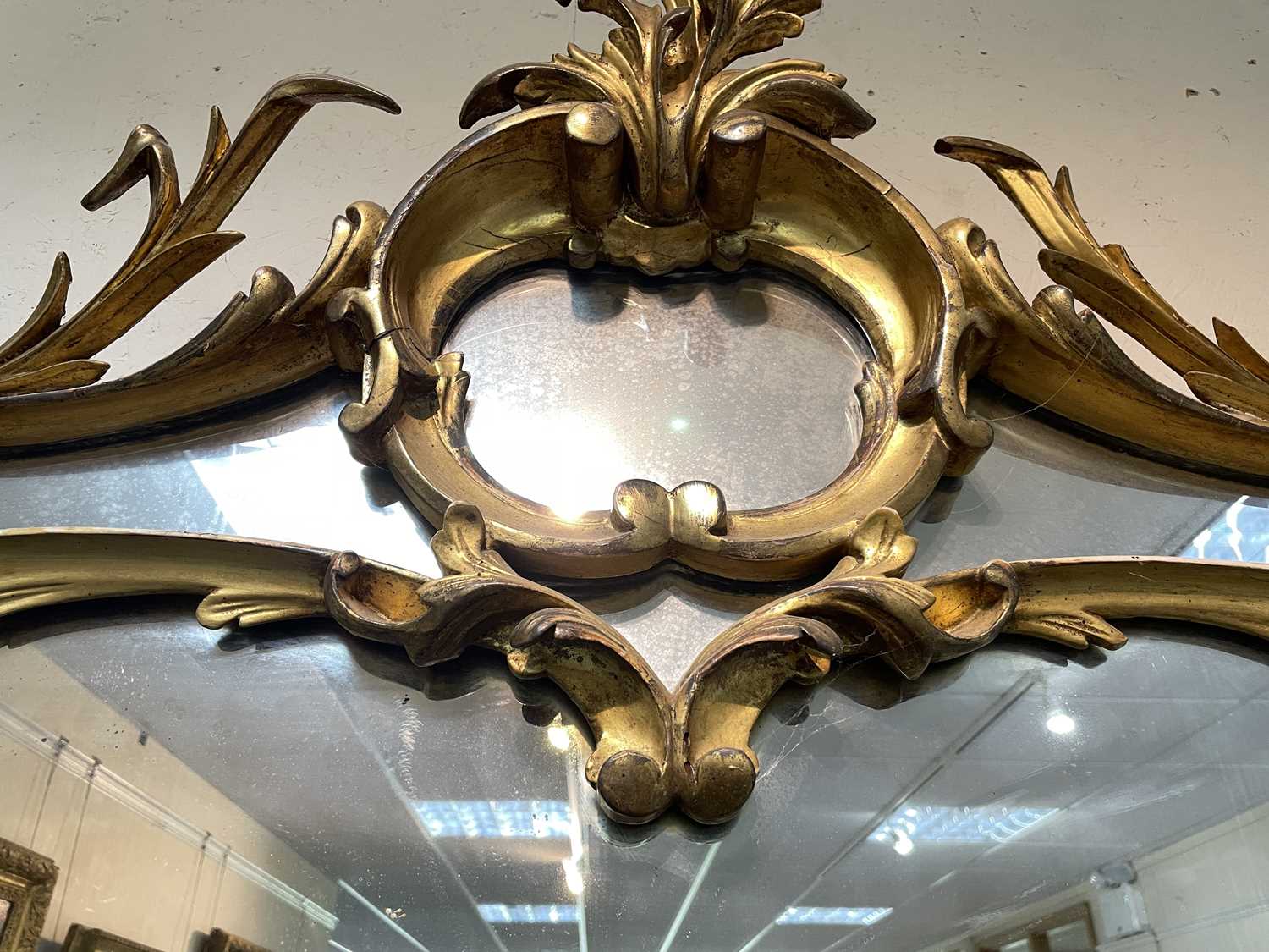 A giltwood overmantel mirror - Image 8 of 19