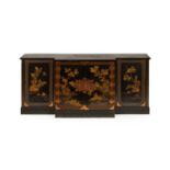 A 19th Century ebonised breakfront dwarf cabinet