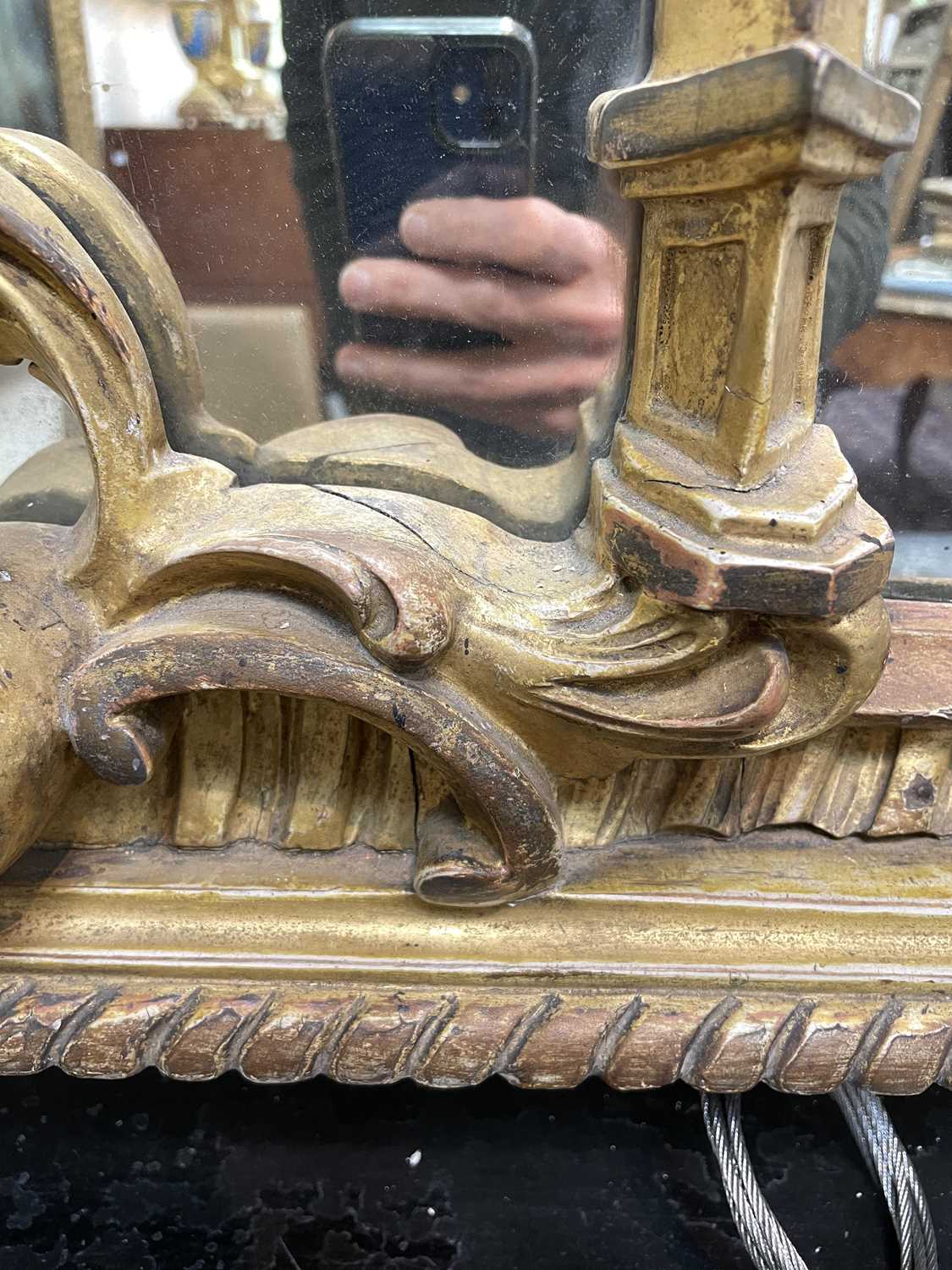 A giltwood overmantel mirror - Image 6 of 19