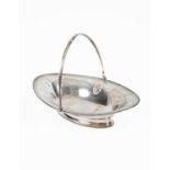 A George III oval silver cake basket