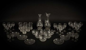 An extensive early 20th Century cut glass suite of drinking glasses