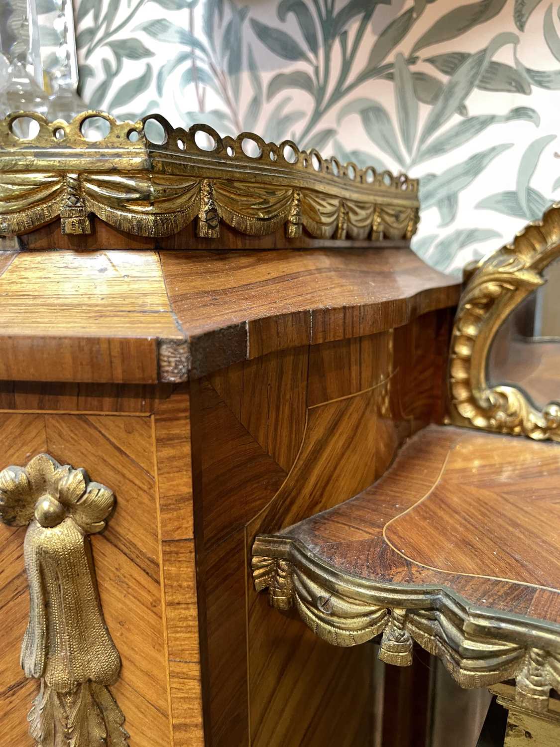 A Victorian ormolu mounted tulipwood and kingwood desk in the Louis XV style - Image 33 of 38