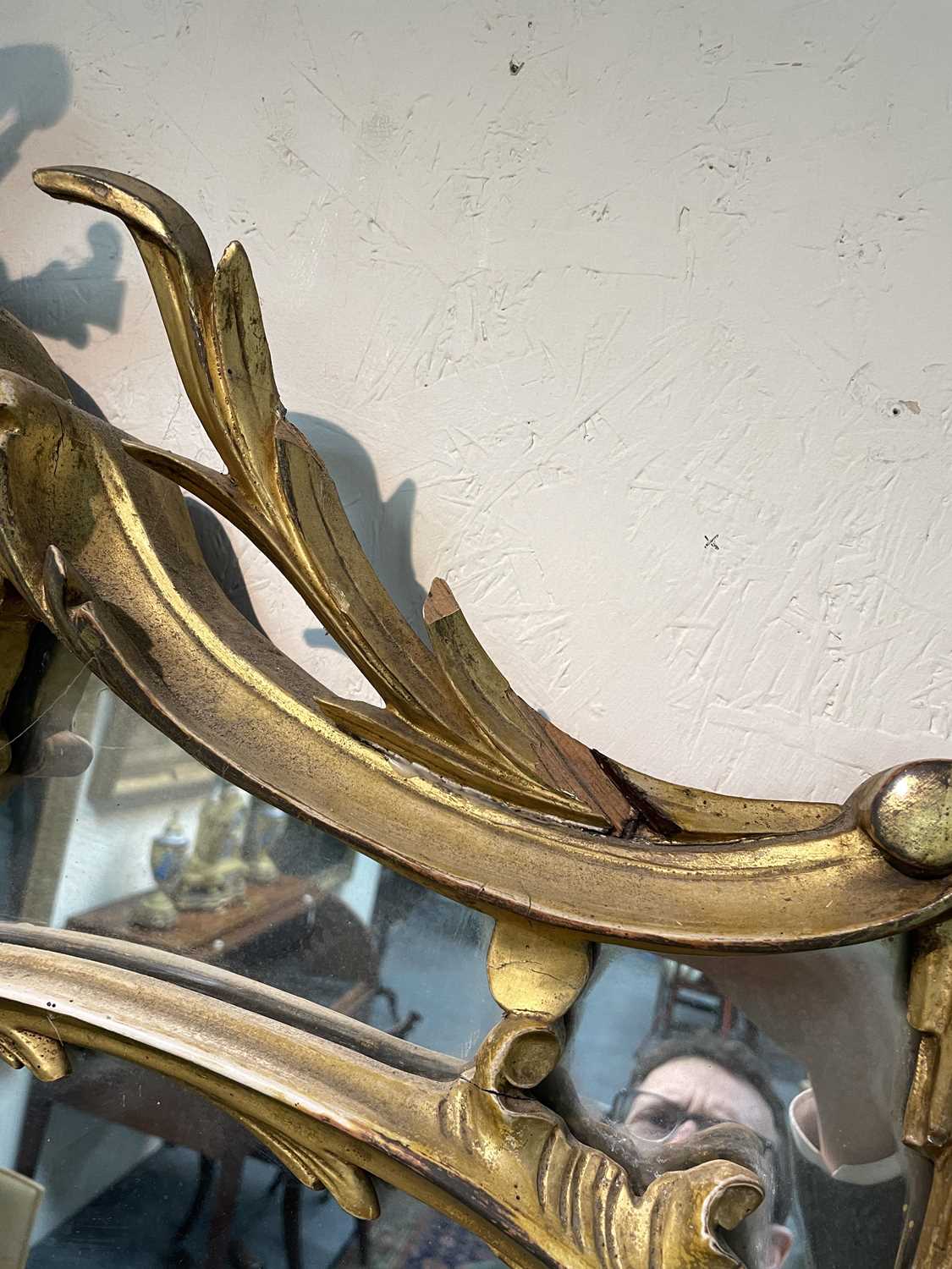 A giltwood overmantel mirror - Image 9 of 19