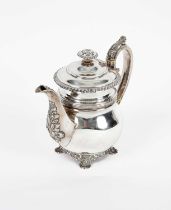 A George IV silver coffee pot