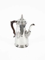 A George II silver coffee pot