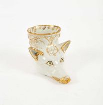 An English porcelain stirrup cup