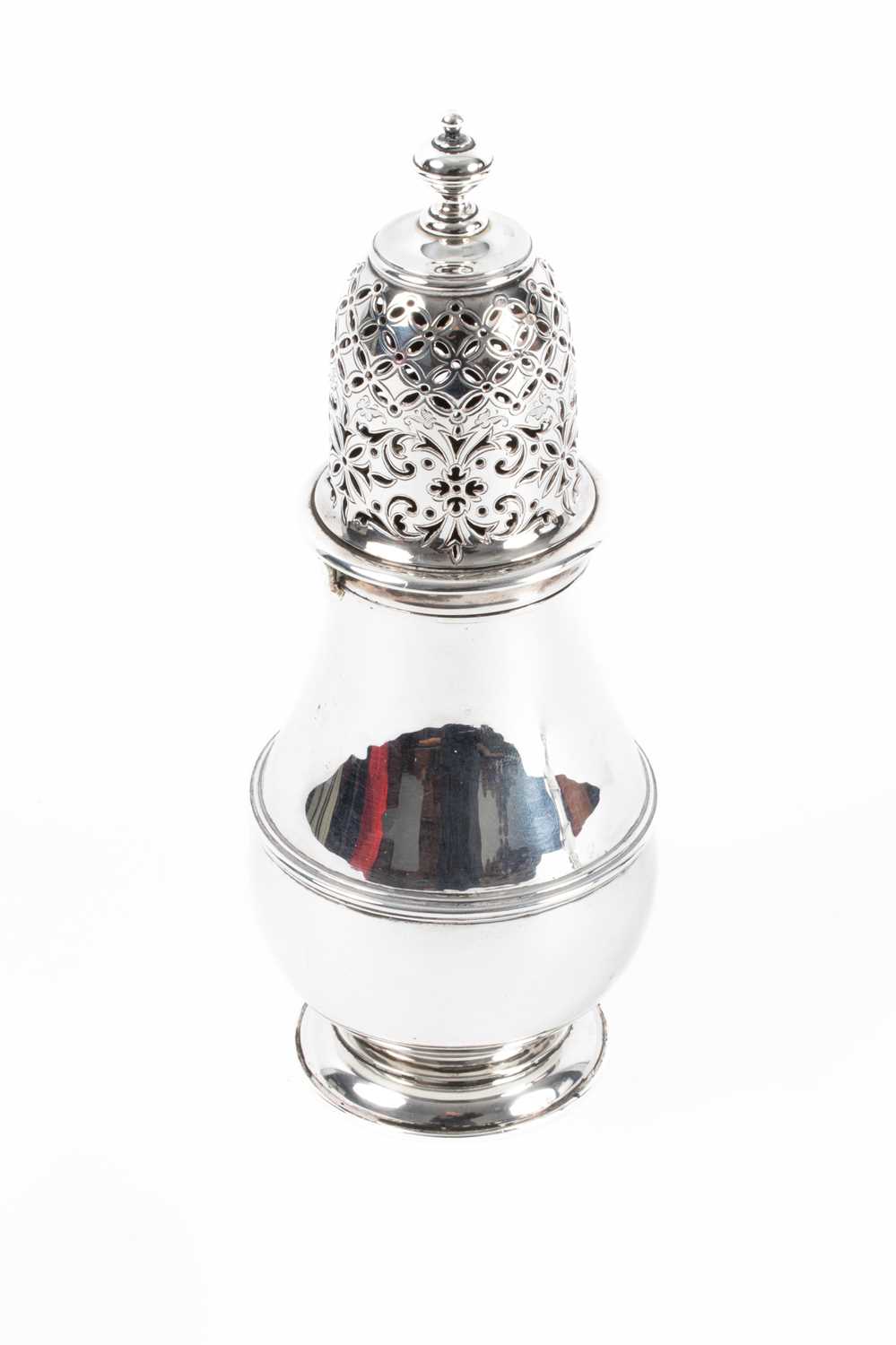 A Victorian silver sugar caster