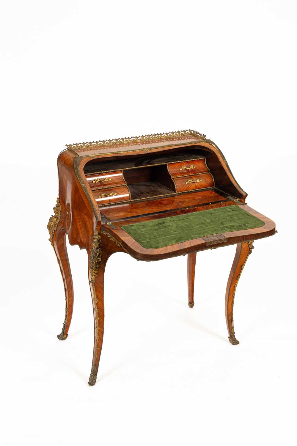 A Louis XV style ormolu mounted kingwood bureau de dame - Image 4 of 20