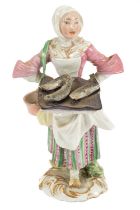 A Meissen 'Cris de Paris' figure of a fish seller