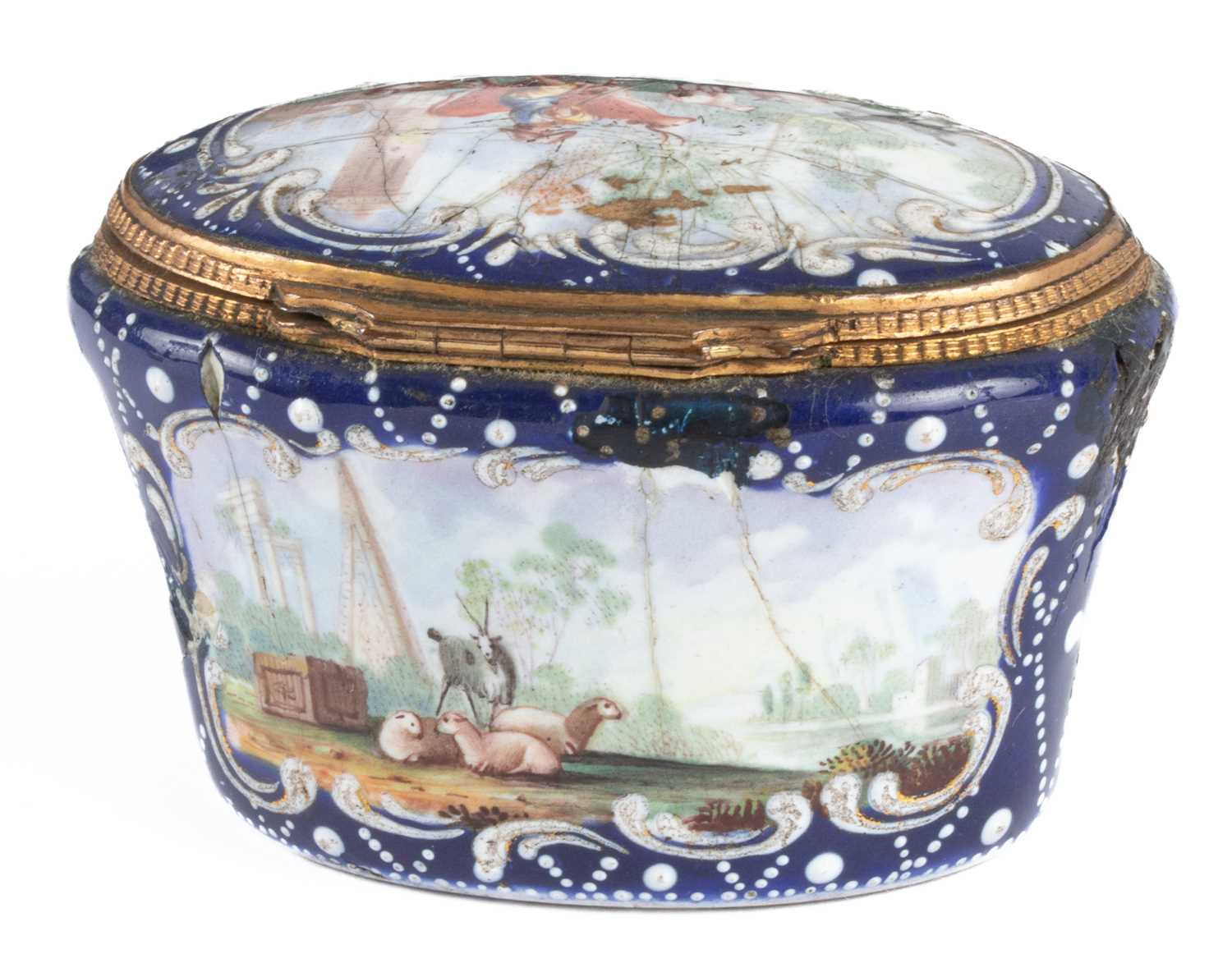 A Birmingham enamel snuff box - Image 2 of 6