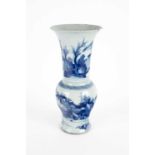 A Chinese blue and white Yen Yen vase