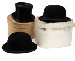 A black silk top hat