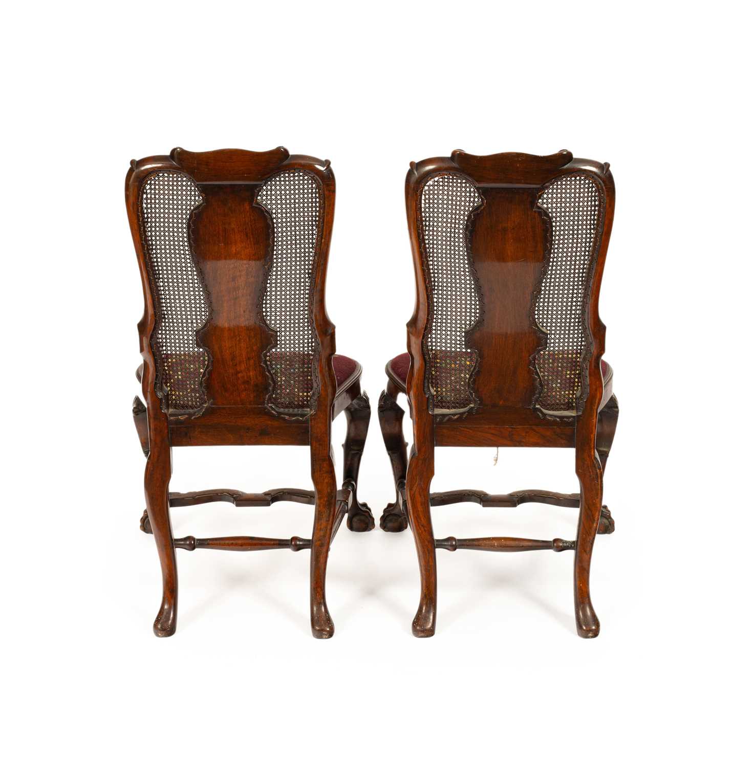 A pair of Dutch walnut dining chairs - Image 3 of 3