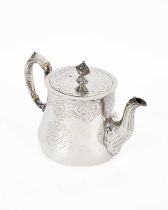 A Victorian silver teapot