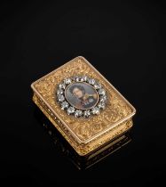 Royal Interest: A French gold and diamond royal presentation portrait snuffbox