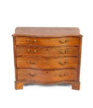 A George III mahogany serpentine chest