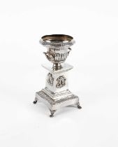 A Continental white metal urn