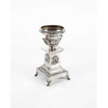 A Continental white metal urn