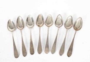 Eight Scottish silver teaspoons