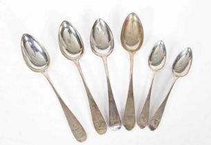 A set of three silver tablespoons