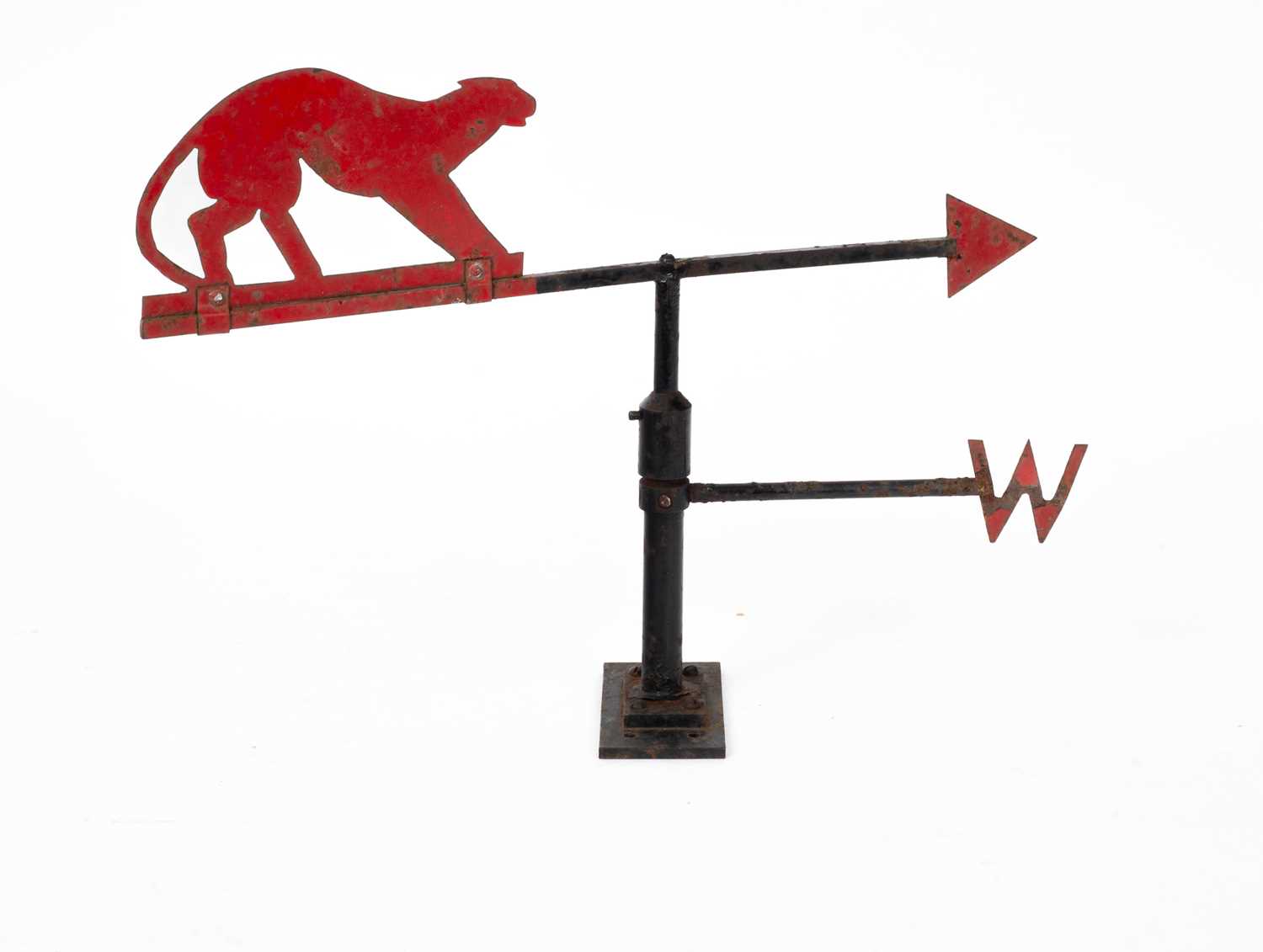 A painted metal weathervane