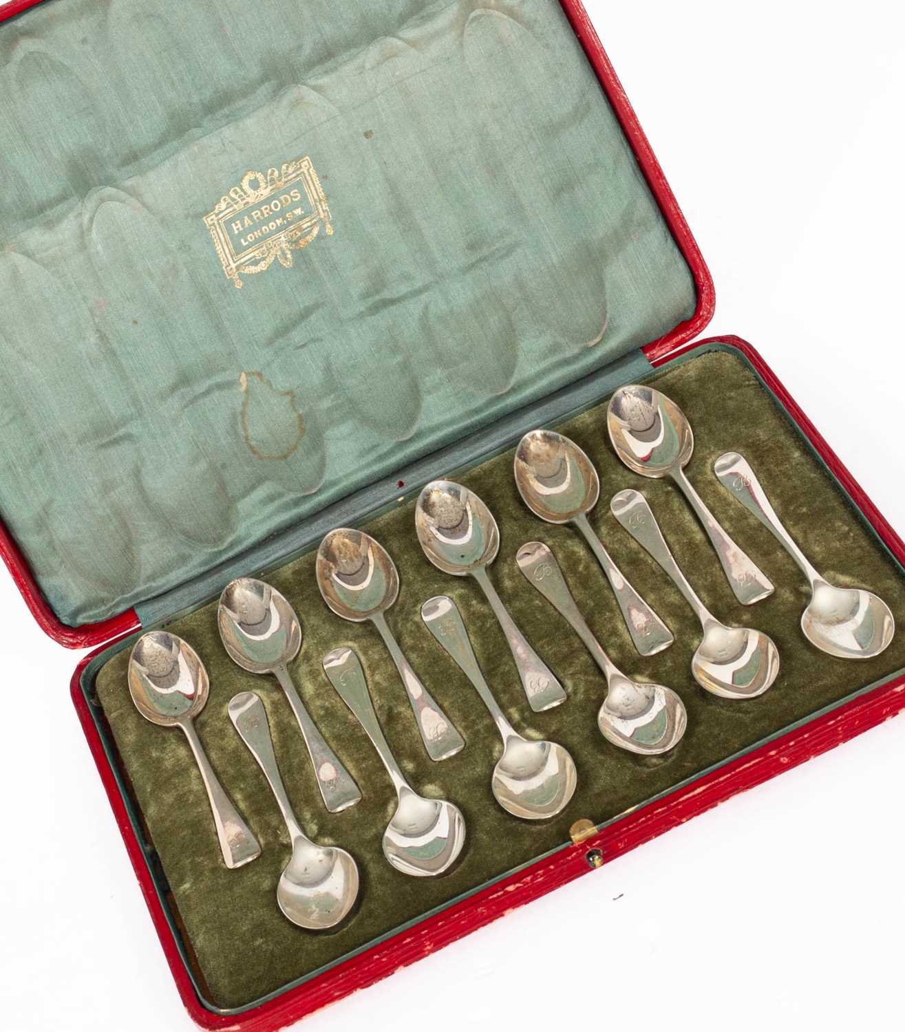 A set of twelve silver coffee spoons