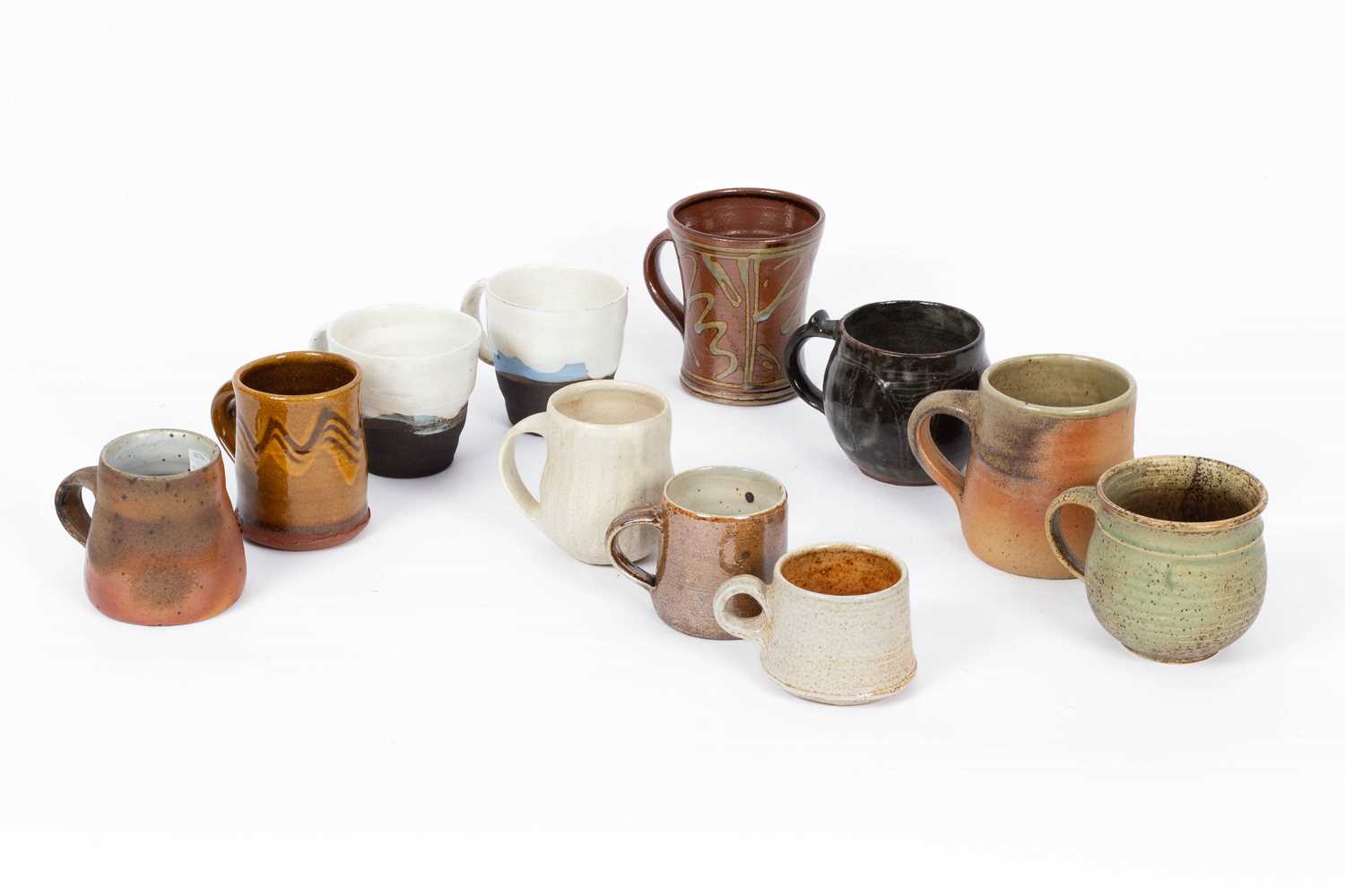 Various studio pottery mugs