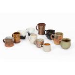 Various studio pottery mugs