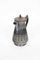 An Aesthetic Movement silver plated hot water jug