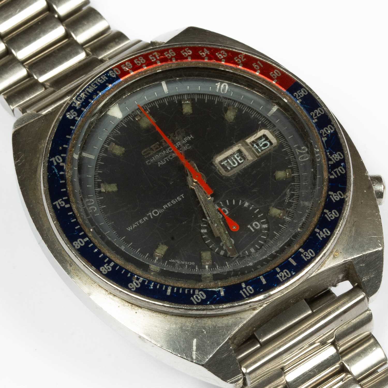 A Seiko two button steel chronograph - Image 2 of 2