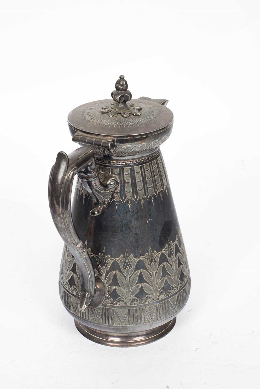 An Aesthetic Movement silver plated hot water jug - Image 3 of 3