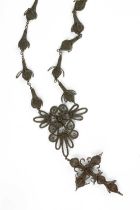 A Silesian wirework/Berlin ironwork necklace
