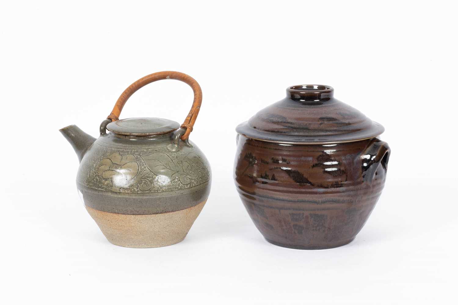 A large stoneware teapot - Image 2 of 3