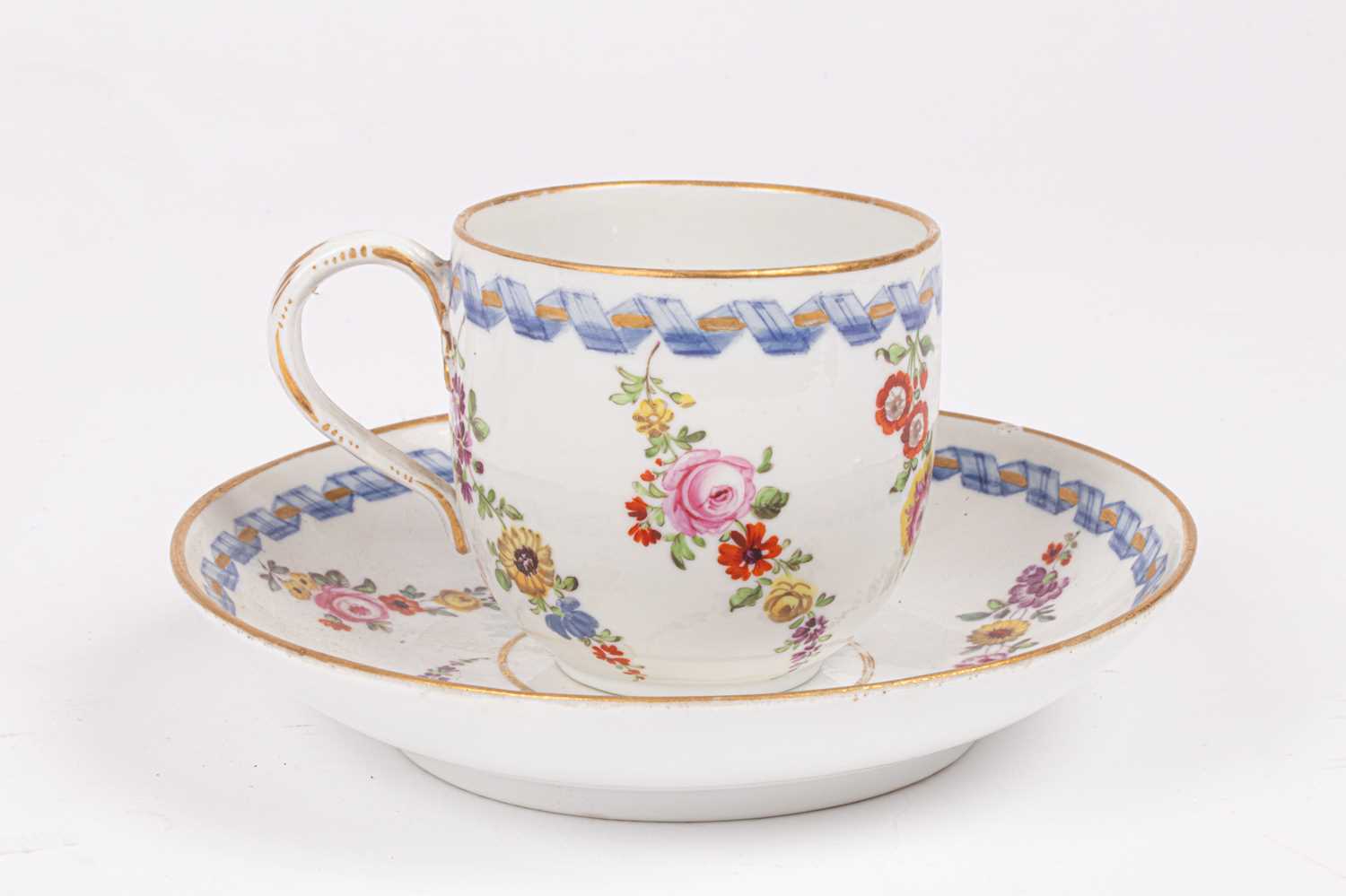 Three Meissen cups and saucers - Image 4 of 5