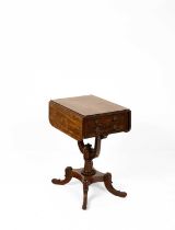 A late Regency mahogany Pembroke worktable