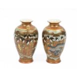 A pair of Japanese satsuma vases