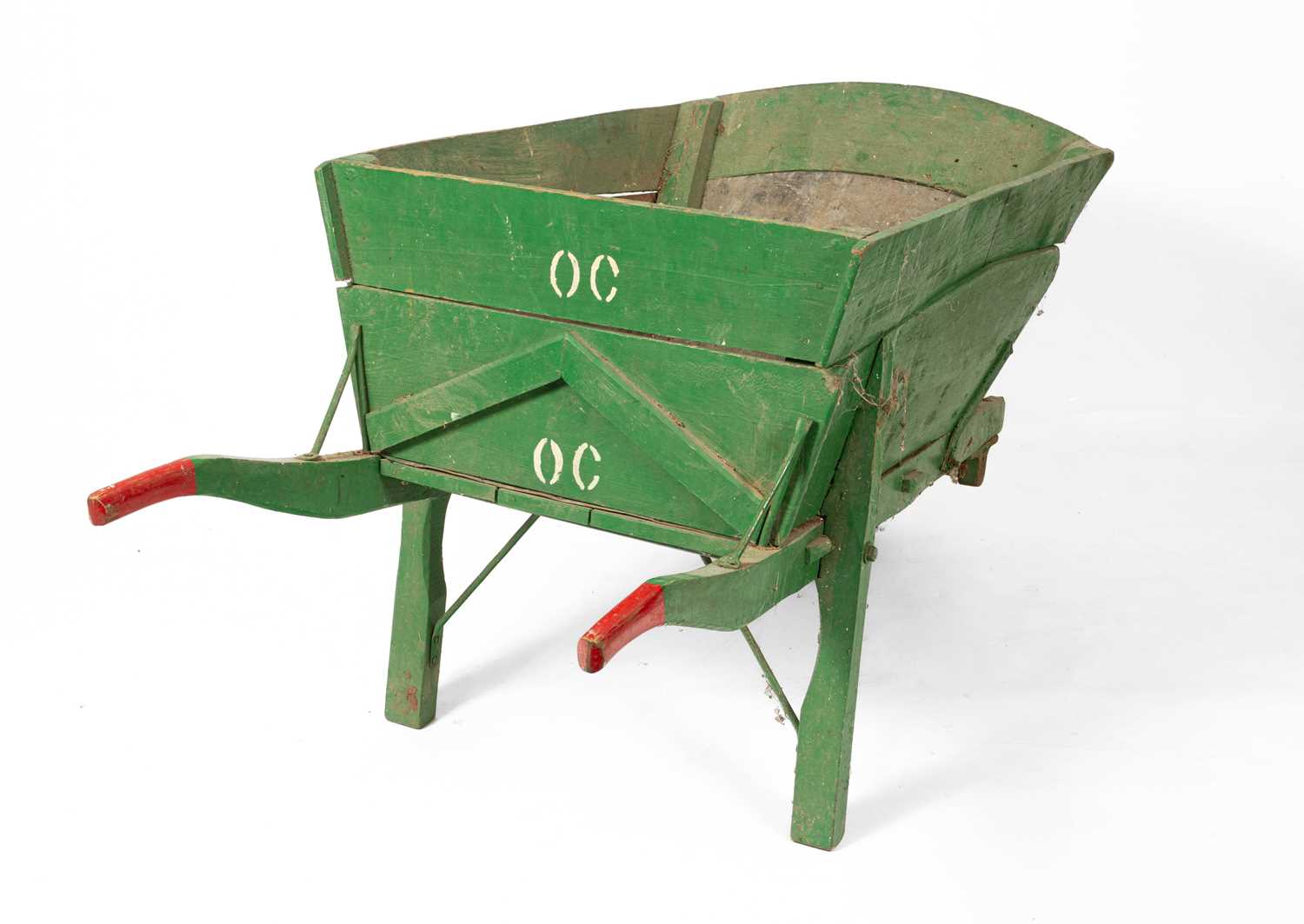 A green painted Ombersley 'special' wheelbarrow - Image 3 of 3