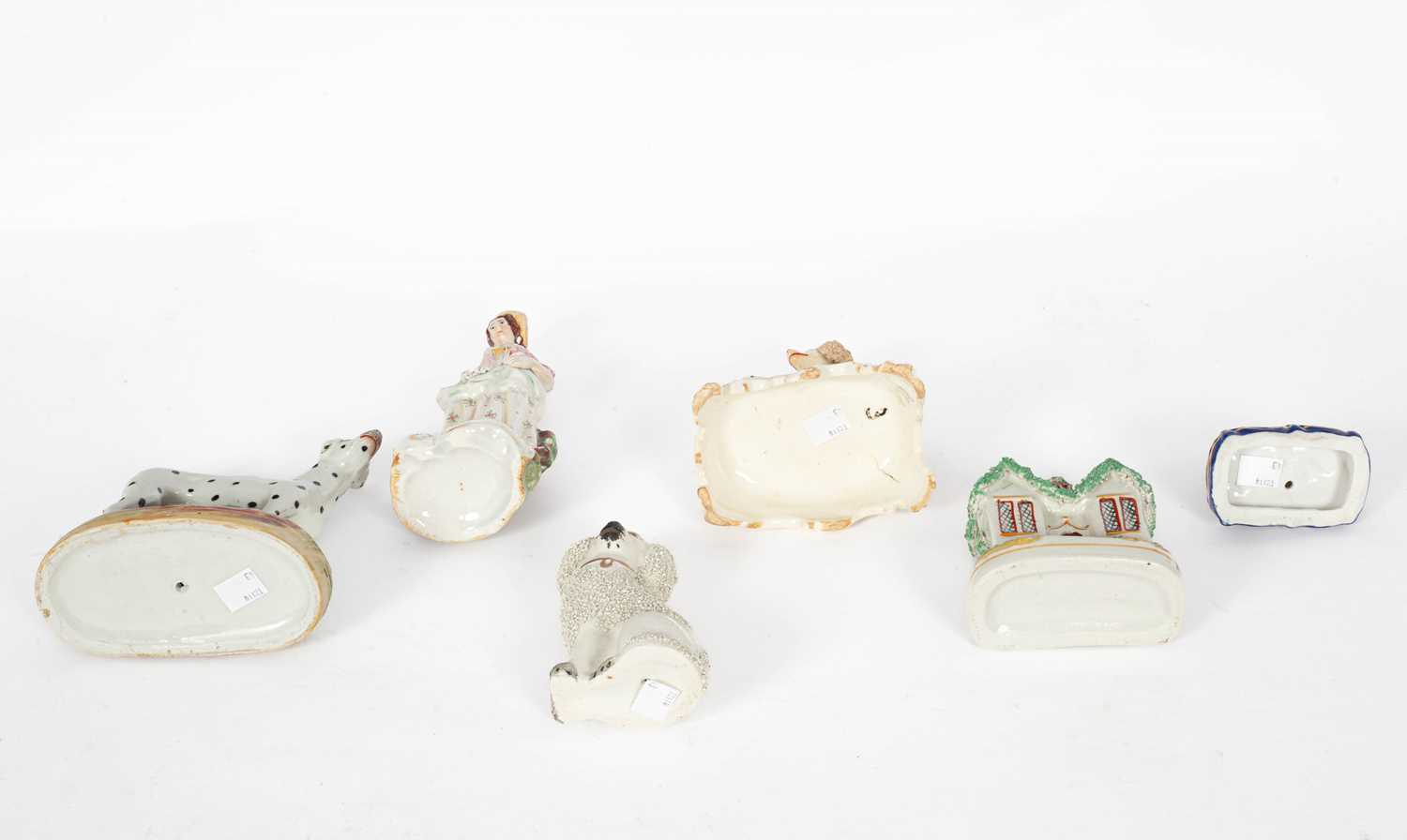 Four Staffordshire figures of dogs - Image 2 of 2