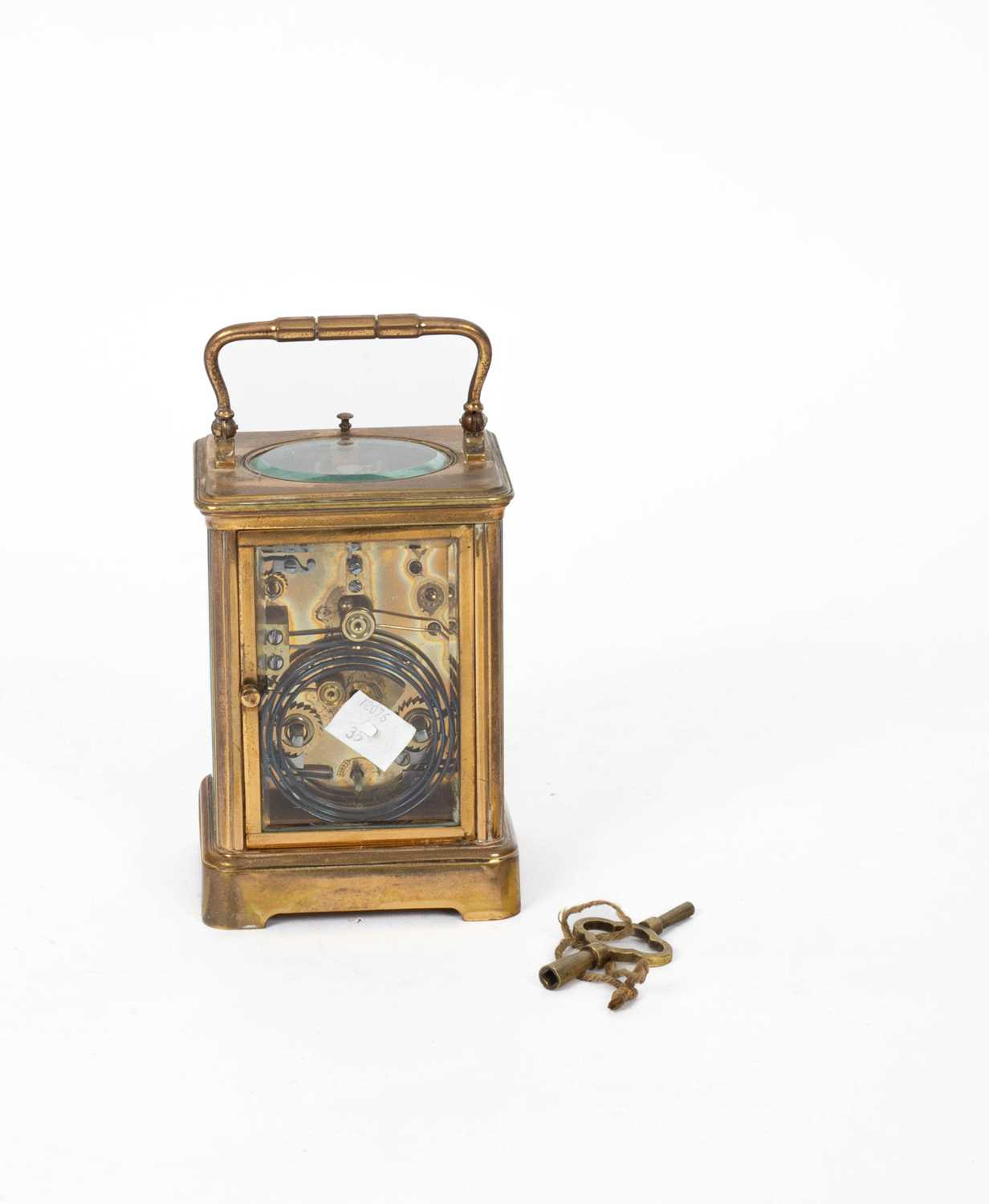 A gilt brass carriage clock - Image 6 of 6