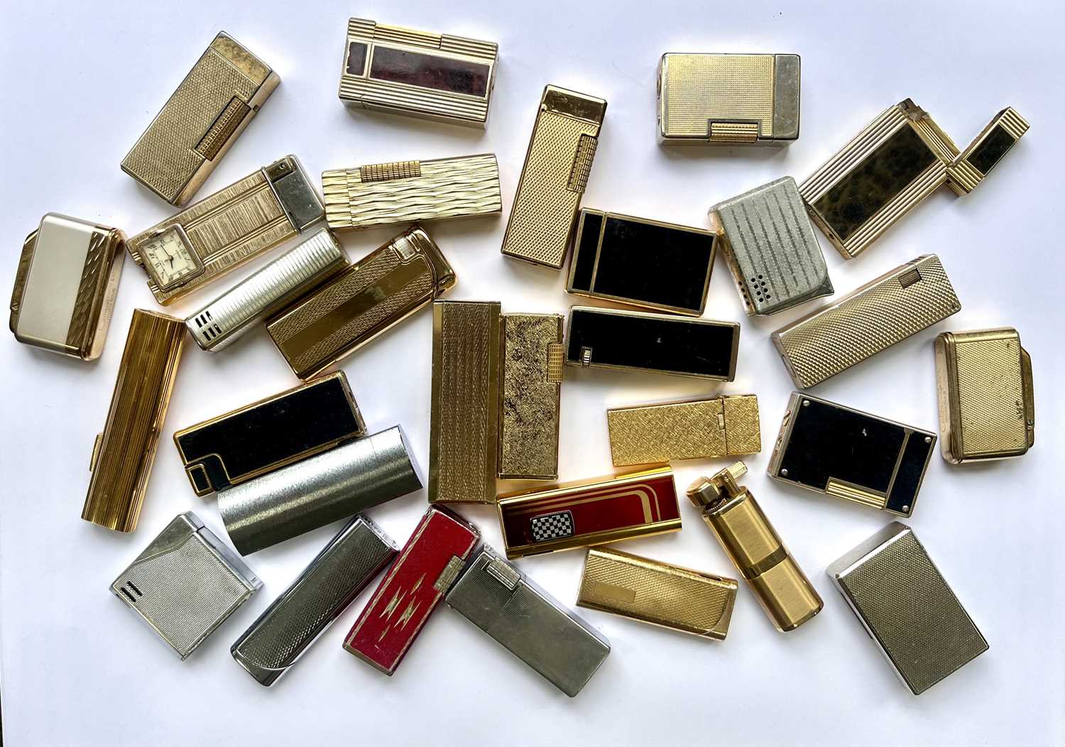 A collection of gas lighters