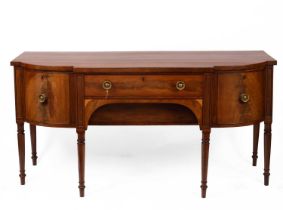 A George III mahogany breakfront sideboard