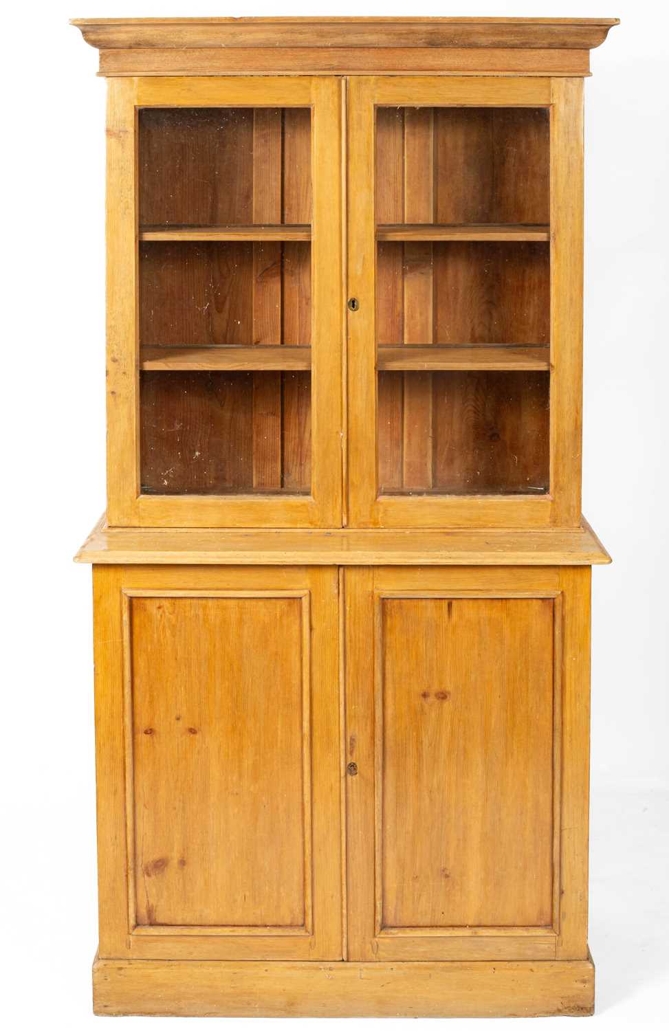 A pine bookcase