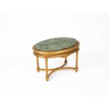 A Louis XVI style gilt framed coffee table