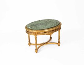 A Louis XVI style gilt framed coffee table