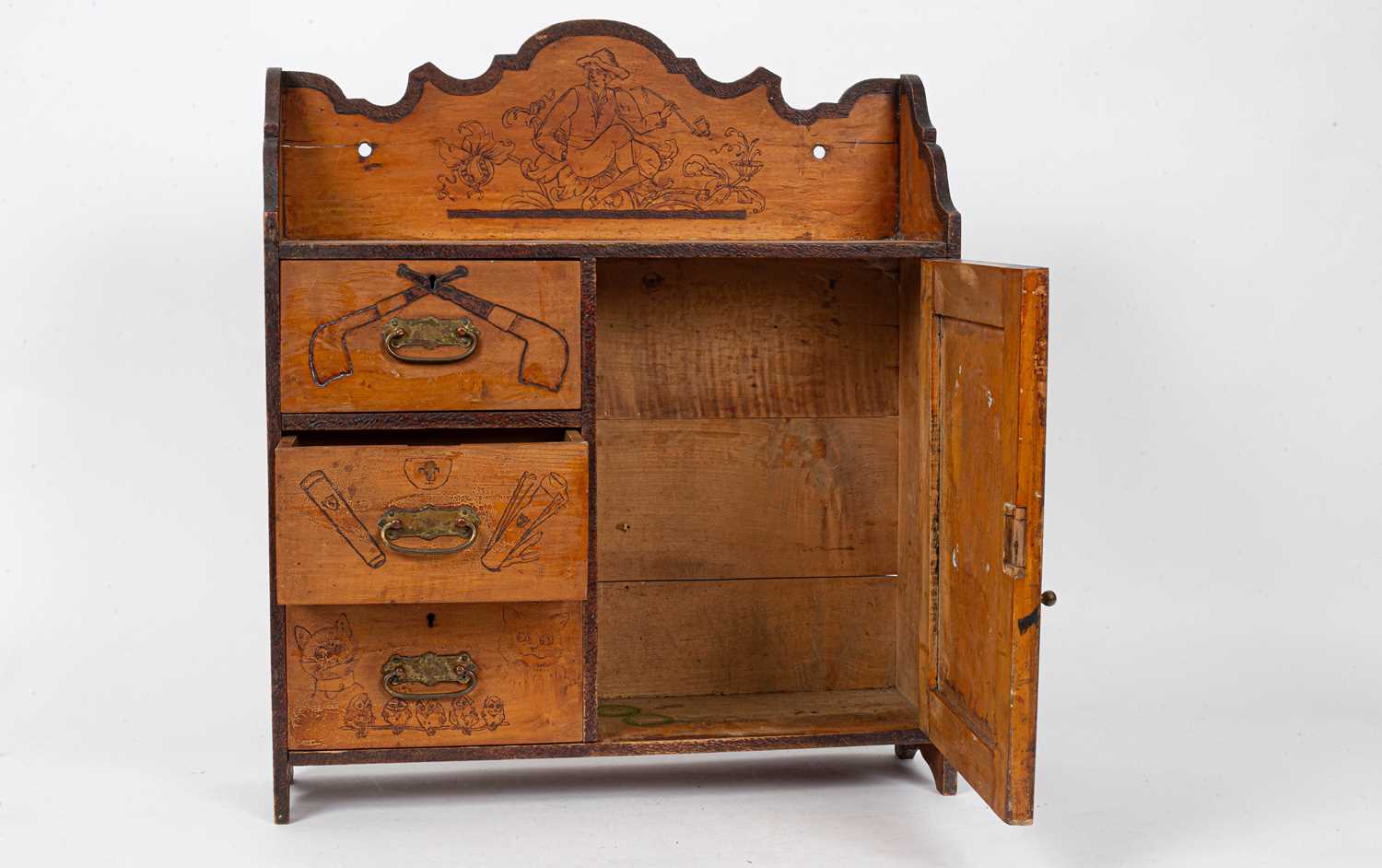 An early 20th Century smoking cabinet - Image 4 of 10