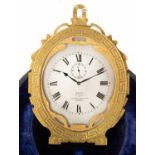 A Dent gilt metal strut clock