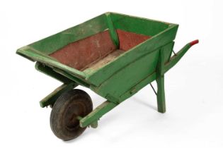 A green painted Ombersley 'special' wheelbarrow