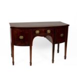 A George III mahogany bowfront sideboard