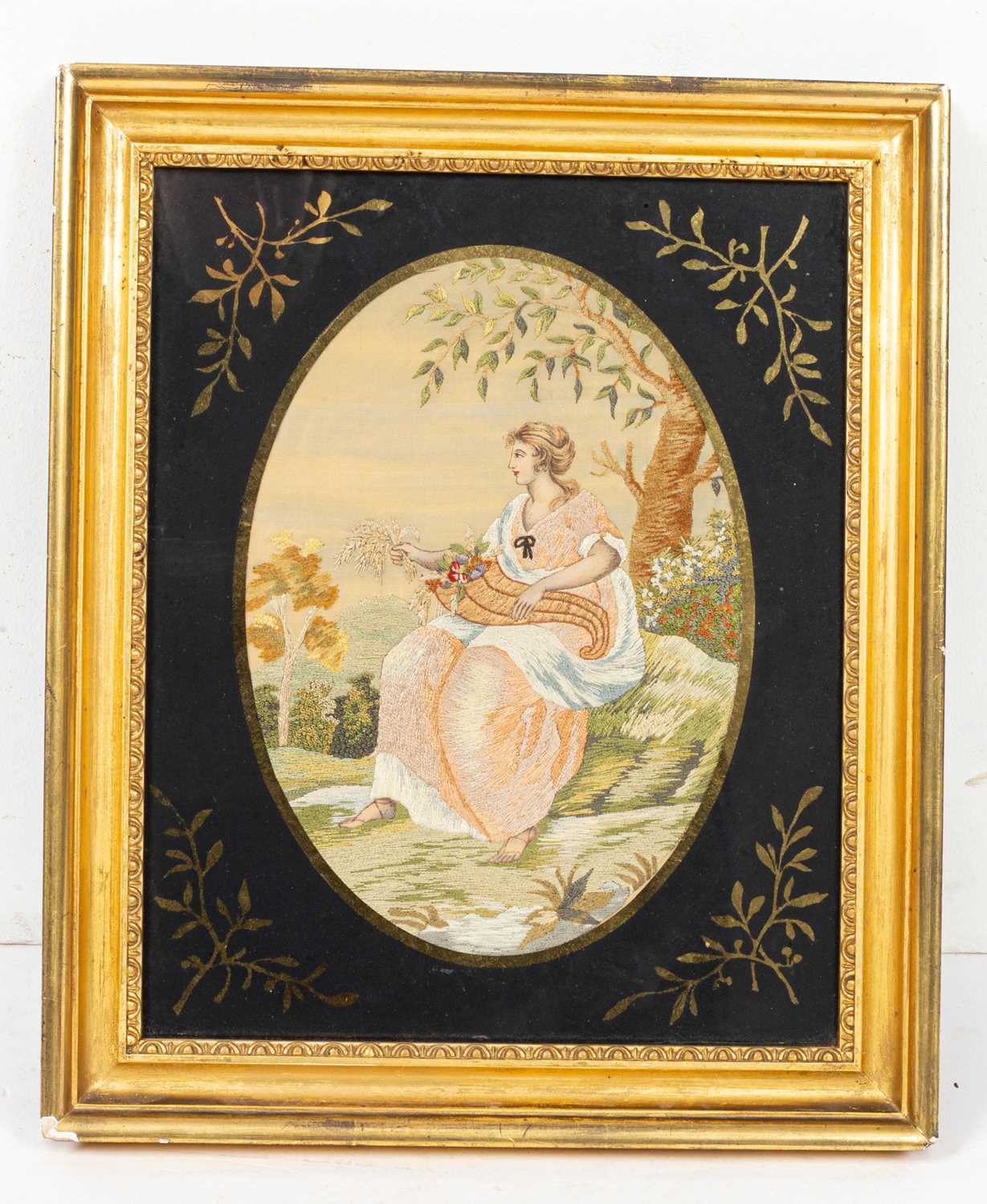 A 19th Century silk embroidered picture - Image 3 of 3